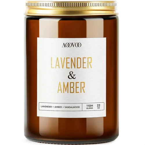 Vista 18 de AOOVOO Velas de canela de manzana, velas perfumadas de 22 onzas, vela de aromaterapia, vela de soja para el hogar perfumada