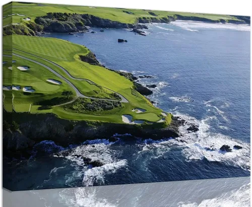 Vista 38 de chenchenArt Augusta - Arte de pared para campo de golf nacional Augusta, campo de golf de 12 hoyos, arte de pared para sala de estar, dormitorio