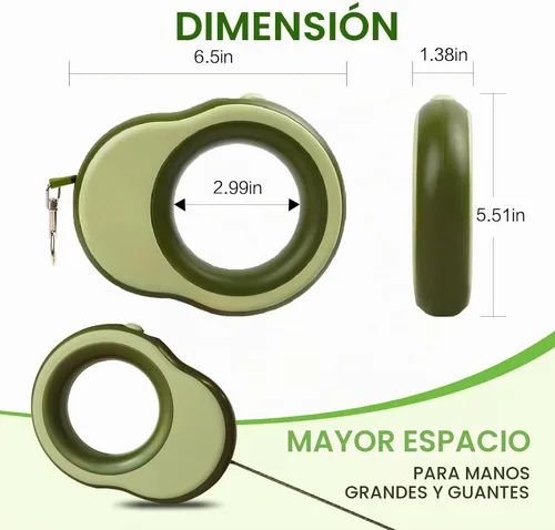 Vista 7 de Correa retráctil para perro, correa retráctil de 11.5 pies para perros de 0 a 55 libras, bloqueo con una sola mano, cinta de nailon reflectante