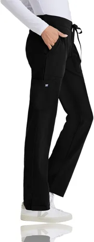 Vista 3 de Grey's Anatomy Signature modelo 2207 - Pantalón quirúrgico a la cadera con 3 bolsillos, para mujer
