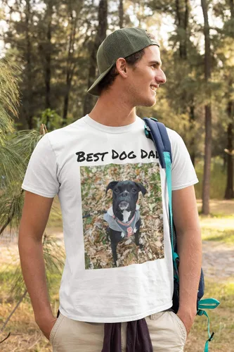 Vista 3 de Design Your OWN - Camiseta personalizada para añadir a tu foto con texto impreso