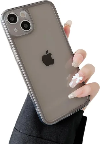 Vista 23 de ZTOFERA Funda para iPhone 7/8/SE 5.5 pulgadas, linda funda de silicona suave transparente con parachoques retro de color transparente a prueba