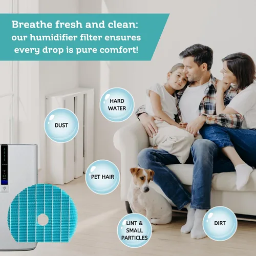 Vista 6 de Nispira Filtro de repuesto de humidificación premium compatible con purificador de aire Sharp Humidificador KC-850U KC-860U. En comparación
