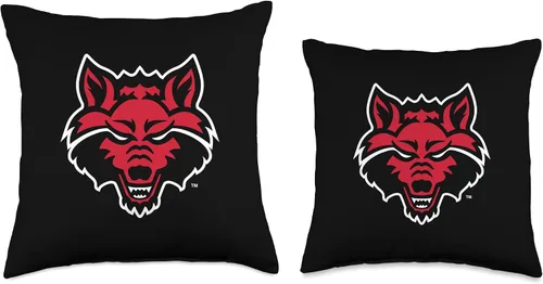 Vista 3 de License Champs NCAA Arkansas State University Red Wolves-RYLAKS06 - Almohada de 18 x 18 pulgadas, multicolor