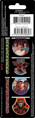 Vista 3 de Netflix Stranger Things: Temporada 4 Clips magnéticos de página (paquete de 6) Papelería