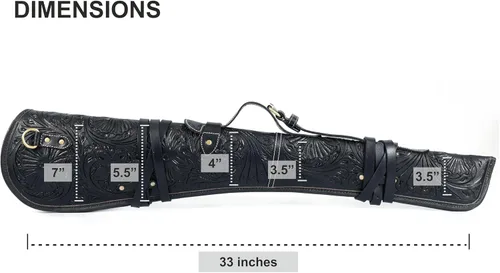 Vista 5 de Funda para rifle de 33 pulgadas, fundas suaves para escopeta - Fundas de cuero genuino para rifle y escopeta, accesorios de caza, funda de pistola