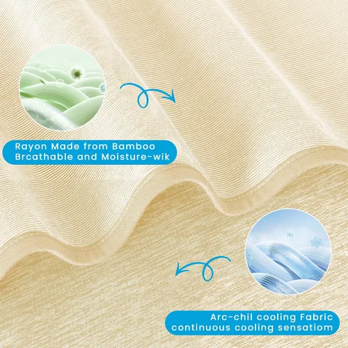 Vista 3 de HYLEORY - Mantas refrescantes para personas que duermen con calor, manta fresca de verano para mantener el cuerpo fresco para sudores nocturnos