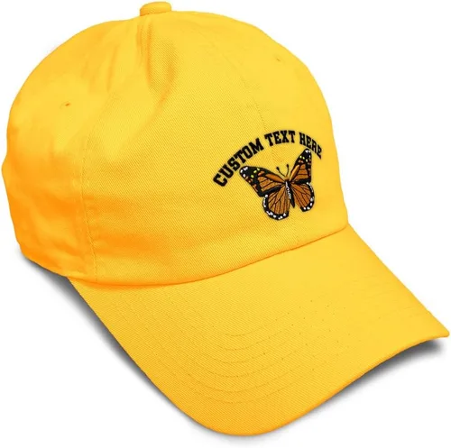 Vista 43 de Gorra de béisbol suave con diseño de mariposa monarca, con insectos, bordado de mariposa, de algodón, para hombres y mujeres