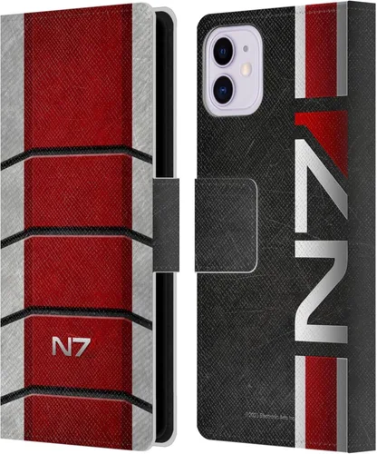 Vista 69 de Head Case Designs Funda de piel con licencia oficial de EA Bioware Mass Effect Cerberus Logo Graphics tipo cartera compatible con Apple iPhone 11