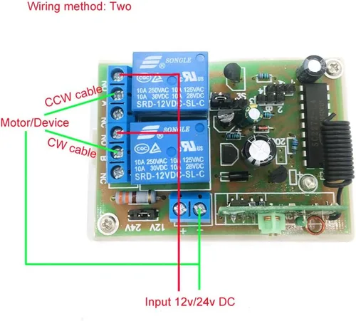 Vista 5 de Bringsmart Receptor controlador de CC de 3 vías 12V-24V 433MHz Control