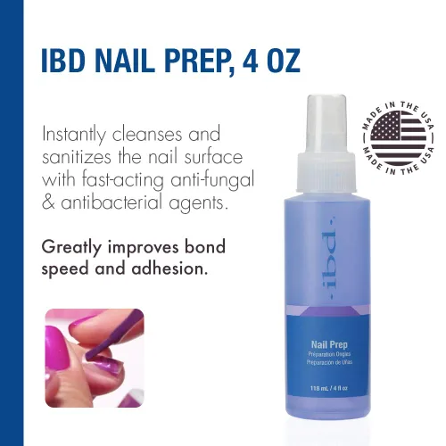 Vista 3 de IBD Spray de preparación de uñas, mejora la velocidad de unión y la adherencia, 4 onzas