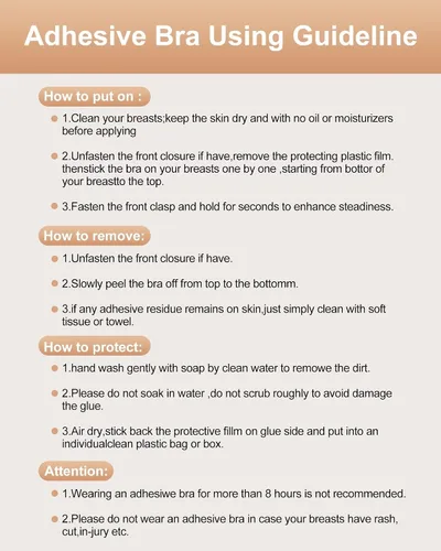 Vista 8 de Adhesive Bra Push Up for Women 2 Pair, Sticky Invisible Lifting Bra, Backless Strapless Bras for Dress with Pasties