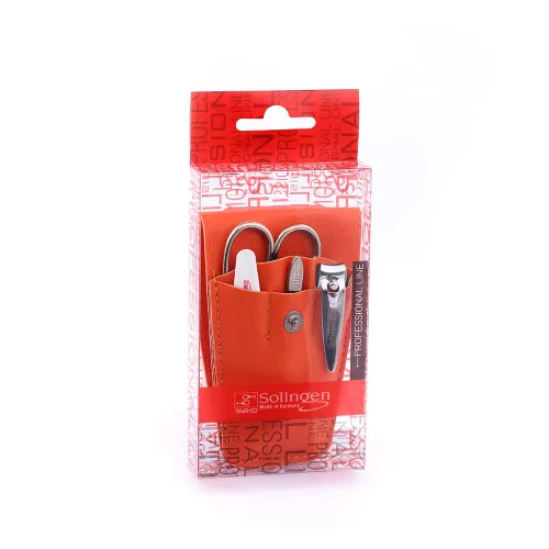 Vista 8 de Solingen Juego de manicura y pedicura, para hombres y mujeres, juego de cortaúñas profesional de manicura y pedicura, acero inoxidable, pinzas