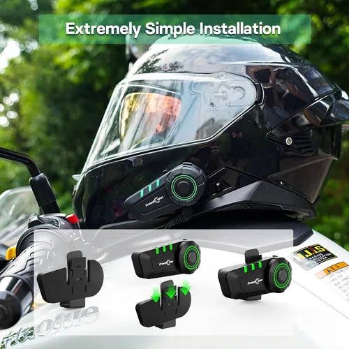Vista 6 de FreedConn Auriculares Bluetooth KY para motocicleta, casco Bluetooth, intercomunicador, sistemas de comunicación de motocicleta con cancelación