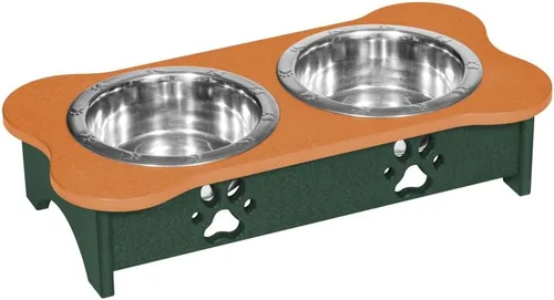 Vista 32 de Poly Lumber - Comedero doble de hueso mediano de 2 cuartos de galón, color negro