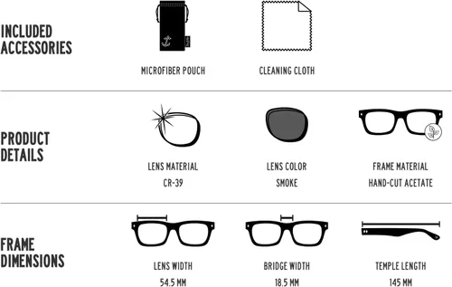 Vista 4 de Tres Noir Eyewear Co. Sixty-One Gafas de sol medianas y grandes