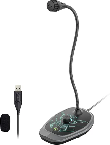 Vista 9 de CMTECK - Micrófono USB para computadora G009, micrófono de escritorio con cancelación de ruido para PC/laptop para chat en línea, estudio en casa