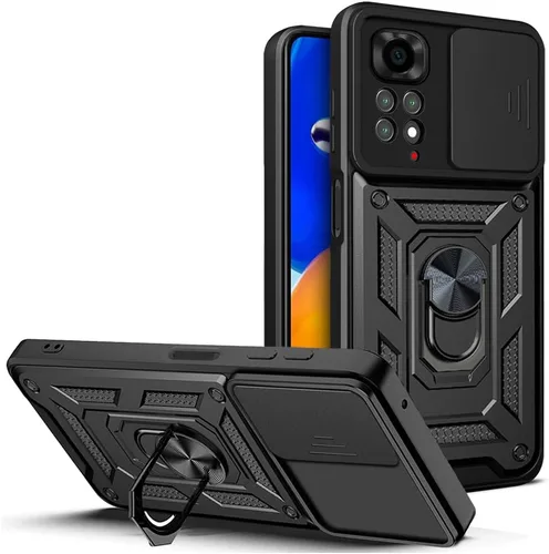 Vista 240 de Compatible con Tecno Pova Neo 2 Bracket Shell, con cubierta deslizante para lente de cámara compatible con Tecno Pova Neo 2 LG6n Case Negro