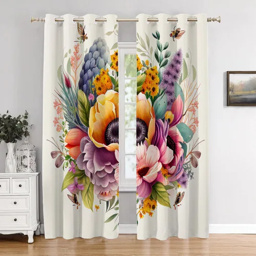 Vista 34 de Cortinas opacas de poliéster multicapa para cafetería, con diseño de diamantes, 2 unidades, 26 x 24 pulgadas