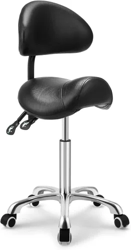 Vista 10 de Kaleurrier Taburete con ruedas para sillas de escritorio giratorias de cocina de salón Asiento de sillín; capacidad de peso de 350 libras; altura