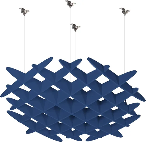Vista 17 de VIVO Panel Acústico de Techo Tipo Waffle, Absorbedor de Sonido Colgante Hexagonal, Candelabro Moderno de Reducción de Ruido, Gris Oscuro, PP-CW01D