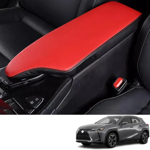 Vista 31 de Accesorios interiores personalizados para Lexus RX350 2010 2011 2012 2013 2014 2015 Cubierta de caja de reposabrazos tapa de consola central, cojín