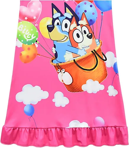 Vista 4 de Moebao Camisón rojo de dibujos animados para niña pequeña