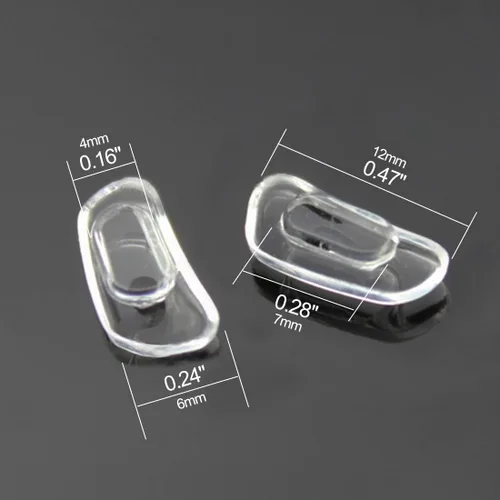 Vista 4 de 4 pares de almohadillas de repuesto para la nariz, protectores de silicona para lentes, lentes de sol, D-Sharp