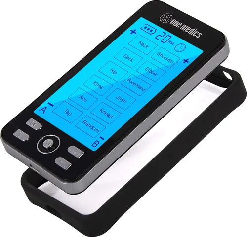 Vista 6 de Máquina de unidad TENS masajeadora de pulso para alivio del dolor, 24 modos de masaje, dispositivo estimulador muscular recargable con 10