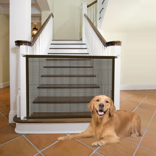 Vista 8 de Cupount Puerta de Malla para Bebés y Perros – 30" de Alto, Se Adapta a Aberturas de 32"–36" de Ancho – Puerta de Malla para Mascotas