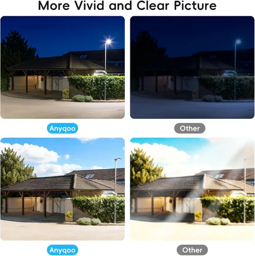 Vista 2 de ANYQOO Cámara de ventana de 3 MP 2K, seguridad para interiores y exteriores, cámara WiFi de 2.4 GHz y 5 GHz para seguridad del hogar, visión