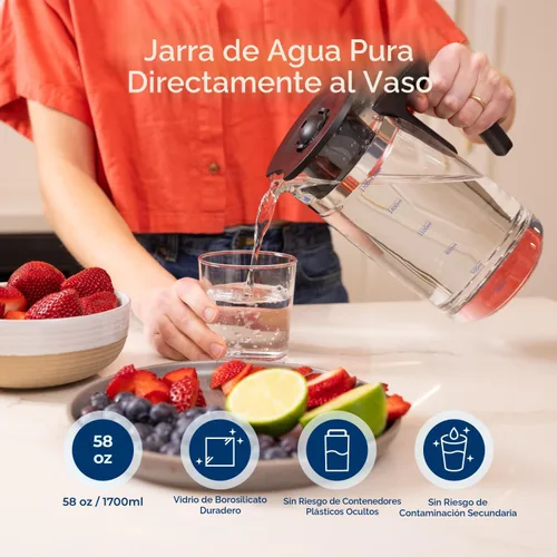 Vista 5 de Bluevua RO100ROPOT - Filtro de agua para encimera con sistema de ósmosis inversa, purificación de 4 etapas, filtración de ósmosis inversa, 2:1 puro