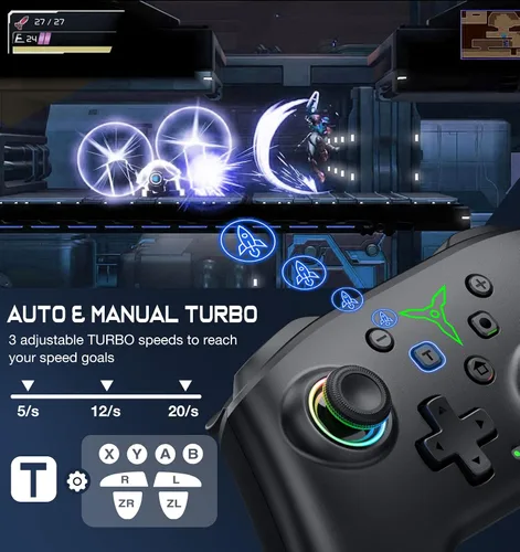 Vista 5 de Controlador de interruptor, controlador Switch Pro compatible con Nintendo Switch ControllerSwitch LiteOLED, controladores inalámbricos