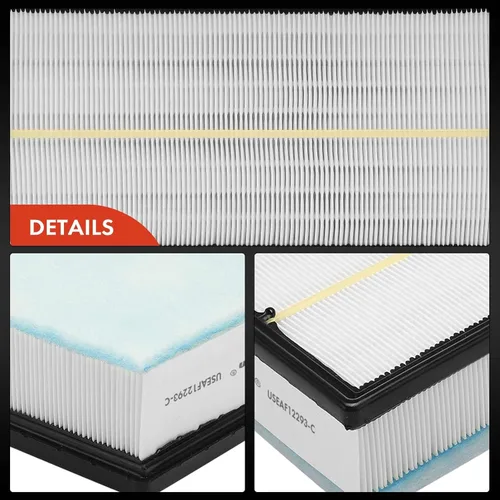 Vista 7 de A-Premium Filtro de Aire del Motor Delantero Compatible con Volkswagen Atlas 2018-2023, Atlas Cross Sport 2020-2023, Reemplazo# 3QF129620