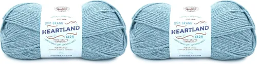 Vista 14 de Lion Brand Yarn Heartland Yarn, Hilo de Peso Medio para Tejer, Ganchillo y Manualidades, 1 Paquete, Great Smoky Mountains Grandes Montañas Humeantes