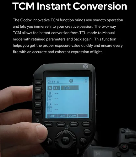 Vista 7 de Godox Disparador de flash inalámbrico XProII-S TTL para cámara Sony, disparador remoto Bluetooth Control by Smartphone or Tablet APP,2.4G, 1/8000s
