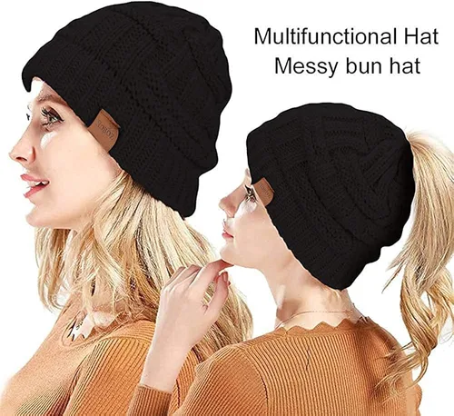 Vista 4 de Rosoz 1 y 2 paquetes de gorros de invierno para mujer