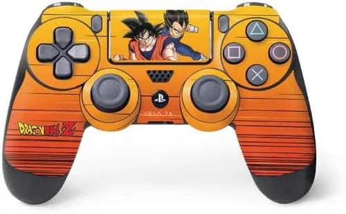 Vista 5 de Skinit Calcomanía para juegos compatible con el controlador de PS4, diseño oficial de Dragon Ball Z Red Ribbon Army Negro - DRGBLZ10