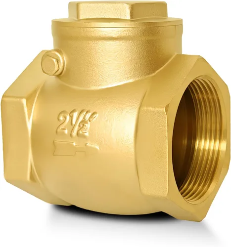 Vista 10 de Válvula de retención horizontal de 1" NPT, latón, rosca hembra resistente