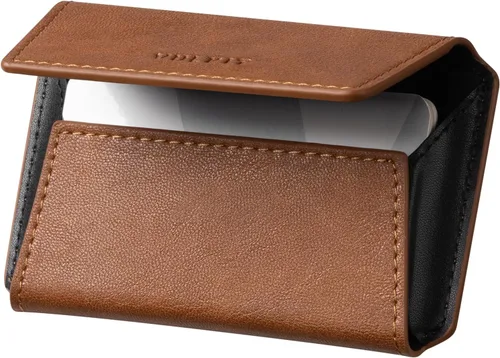 Vista 12 de VULKIT Funda de cuero para tarjetas de visita para hombre, delgada, con bolsillo, tarjetero para tarjetas de presentación, con capacidad para 20