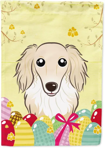 Vista 46 de Caroline's Treasures BB1920CHF - Bandera de caza de huevos de Pascua con diseño de bulldog francés, para casa, gran porche, para colgar en la pared