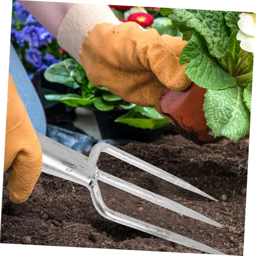 Vista 7 de Outanaya Herramienta de pesca de hierro Tenedor multiusos para pesca Jardinería Durable para deshierbar Diseño compacto