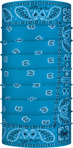 Vista 31 de BUFF CoolNet UV Polaina para el cuello, Protección solar UPF 50, Transpirable, Versátil, Mascarilla de secado rápido, Negro y Azul, Talla para Lazs