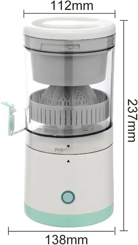 Vista 15 de Exprimidor eléctrico recargable, dispositivo de cocina portátil para hacer jugo de naranja, exprimir naranjas, limones, kiwi, pomelos y jugos