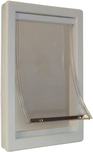 Vista 6 de Ideal Pet Products - Puerta original para mascotas con marco telescópico, extragrande, tamaño de solapa de 10.5 x 15 pulgadas