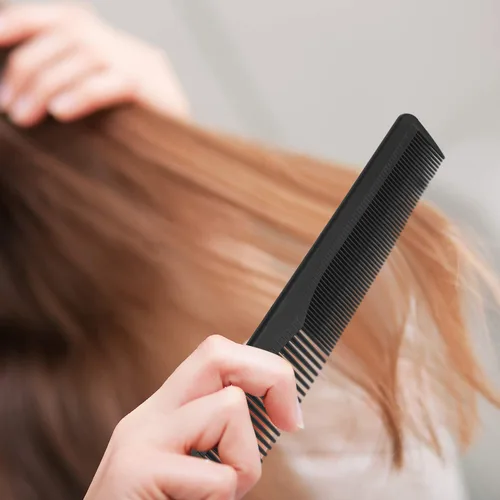 Vista 3 de Boao 12 peines de pelo a granel de dientes finos y anchos negros para peluquero, estilista, cónicos, multiusos, para peluquería, salón de despedida