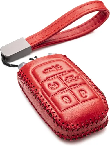 Vista 8 de Vitodeco Funda protectora de piel auténtica con control remoto inteligente para llaves con correa de cuero, compatible con RAM 2500, 3500, 4500