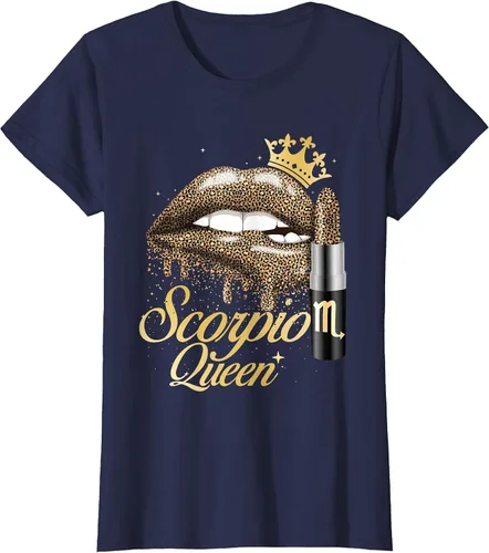 Vista 39 de Scorpio Queen - Zodiac Sign Horoscope Birthday T-Shirt Negro