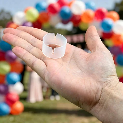 Vista 5 de IFAMIO Paquete de 50 anillos de globos de plástico, conector de arco de globos para decoración de aniversario, suministros de decoración de fiesta