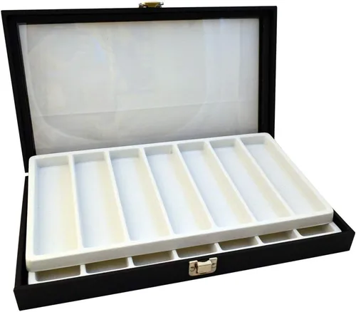 Vista 2 de Caja de almacenamiento de cuero organizador para correas y accesorios de Apple Watch